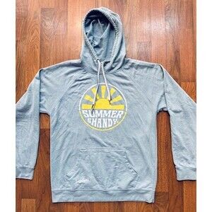 Men’s Leinenkugels Summer Shandy Blue Hoodie Sweatshirt Pullover XL Sun